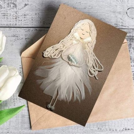 Handmade-card-for-her-with-white-feathers-4