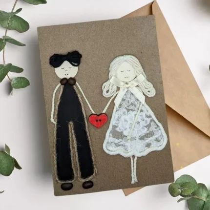 Handmade Wedding Anniversary Card for Couple