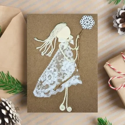 Handmade-Christmas-Card-for-Grandma-and-Grandpa-from-Granddaughter-with-snowflake