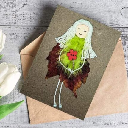 Handmade-card-for-her-with-yellow-feather-5