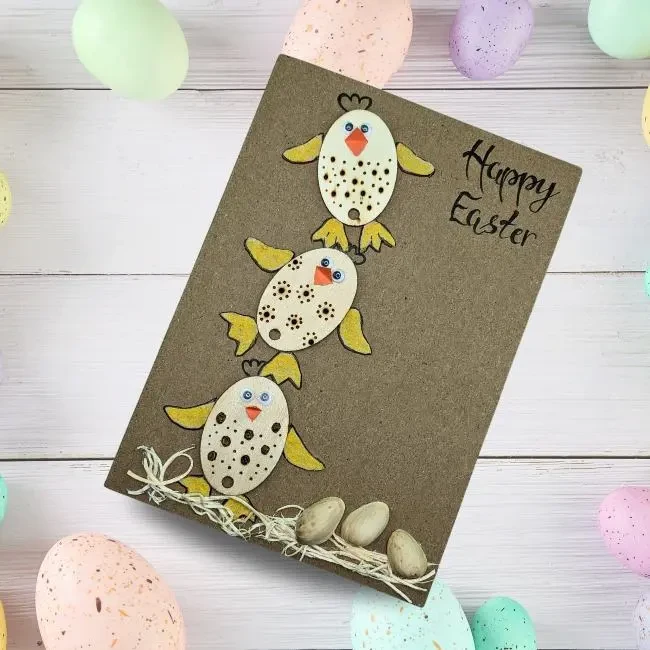 Adorable-handmade-happy-easter-chick-card